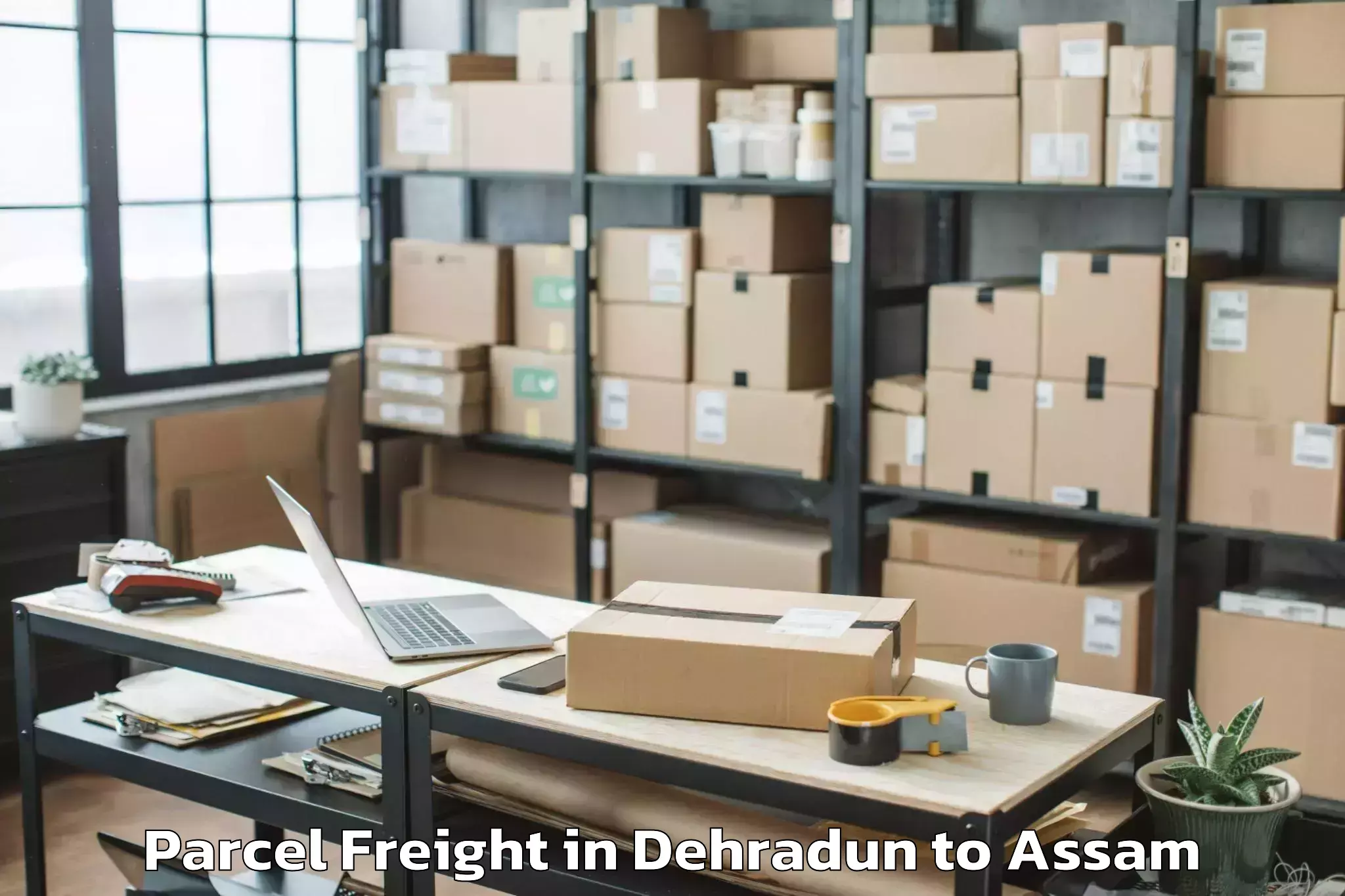 Discover Dehradun to Bokajan Parcel Freight